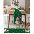 thumbnail image 3 of Ldtrchee Green Snowman Christmas Table Runner 108 Inches, Xmas Snowflake Watercolor Bed Runner Dresser Scarves Tabletop for Indoor Outdoor Parties/Ceremony/Banquet, 13"x 108", 3 of 8
