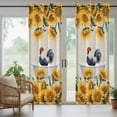 thumbnail image 5 of Outdoor Curtains for Patio Waterproof, Bathing Roosters Outdoor Privacy Panels Grommet, Farmhouse Sunflower Vintage Burlap Blackout Outside Curtains for Porch/Cabana/Pergola/Gazebo 54"x108", 1 Panel, 5 of 8