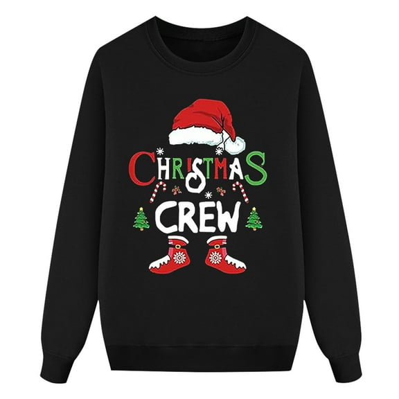 SRZYMJ Christmas Themed Matching Family Hoodie Set Cozy Long Sleeve Pullover Sweatshirt Outfit for Parents and Kids Festive Holiday Wear