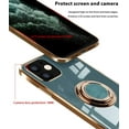 thumbnail image 7 of Surlong Compatible with iPhone 12 Mini Case 5.4 Inch 360°Degree Rotation Ring Holder Kickstand Support Car Mount Shockproof Soft TPU Cover Cases Designed, 7 of 7