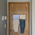 thumbnail image 3 of MyGift 24-inch Over-The-Door width Chrome-Plated Finish Towel Rack, 3 of 6