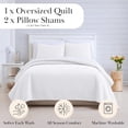 thumbnail image 2 of Juego de colcha Southshore Fine Living White King con 2 fundas de almohada, 2 of 9