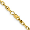 thumbnail image 3 of Primal Gold 14 Karat Yellow Gold Semi-solid Diamond Cut 3.7mm Open Link Cable Chain, 3 of 4