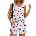 thumbnail image 4 of Summer Sets for Women American Flag Two Piece Lounge Short Sets Casual Patriotic Shirt Summer Set, 4 of 8