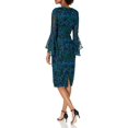 thumbnail image 4 of Carmen Marc Valvo Robe COKTAIL à devant en V pour Femmes, Bleu/multi, 2, 4 of 4