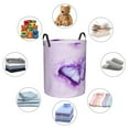 thumbnail image 6 of XMXY Round Laundry Basket Organizer, Purple Butterfly Flying Waterproof Collapsible Dirty Clothes Basket Laundry Hamper, Small Size, 6 of 8
