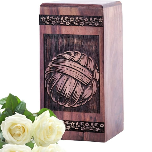 KARYLIZ Volleyball Net Wooden Urns For Human Ashes Adult Male - Urns For Ashes - Adult Urns For Human Ashes Women - Large Urns For Human Ashes Adult Female - Cremation Urns For Human Ashes