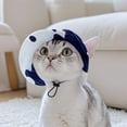 thumbnail image 3 of Bucket Hats For Dogs Summer Round Brim Pet Hat With Ear Holes & Neck Strap Adjustable Outdoor Climbing Sun Visor Hat Sunshade Strangulation Cap For Small Medium Cats Dogs K Birthday for Dog Birthday, 3 of 3