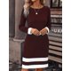thumbnail image 1 of HH New Fashion Tight Color-Matching Dress Long Sleeve round Neck Women's Clothing 2023, 1 of 1