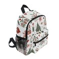 thumbnail image 2 of FORMRS School Backpack with Front Zippered Pocket 12" Student Travel Daypack, White Nordic Christmas House, 2 of 6