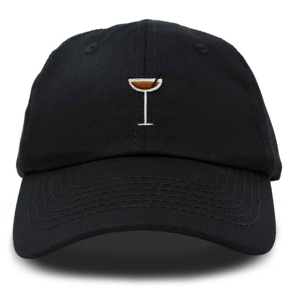 Dalix Espresso Martini Embroidered Cap Cotton Baseball Cute Cool Dad Hat Womens in Black