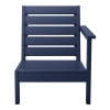 thumbnail image 5 of WestinTrends Avalon Outdoor Patio HDPE Right Arm Sectional Corner Club Chair with Patio Cushions, Navy Blue/Gray, 5 of 13