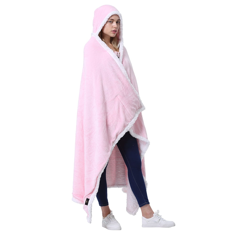 Catalonia Wearable TV Blanket with Sleeves Arms Warm Micro Plush Sherpa Fleece for Adult Large Wrap Throw Robe 72 x 55”