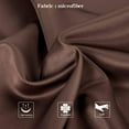 thumbnail image 2 of Zippered Satin Pillow Cases for Hair and Skin, Luxury Queen Hidden Zipper Pillowcases Set of 2, 20 x 30 Inches, Dark Brown, 2 of 7