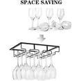 thumbnail image 2 of Wine Glass Rack - Under Cabinet Stemware Wine Glass Holder Glasses Storage Hanger Metal Organizer For Bar Kitchen, 2 of 5