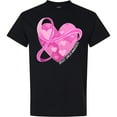 thumbnail image 3 of Inktastic Breast Cancer Awareness Pink Ribbon Around Heart T-Shirt, 3 of 5