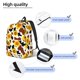thumbnail image 3 of Disketp Cow Print Sunflower Mochila de Lona Estampada, Mochila Escolar de Viaje Ligera para Estudiantes y Portátil-Medium, 3 of 5