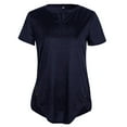 thumbnail image 3 of Hauts d'Été Grande Taille pour Femmes, Mode Décontractée, T-Shirt Décontracté à Manches Courtes, Chandail en Molleton à Col en V, Blouse à Col en V, T-Shirt pour Femmes en Liquidation, 3 of 5