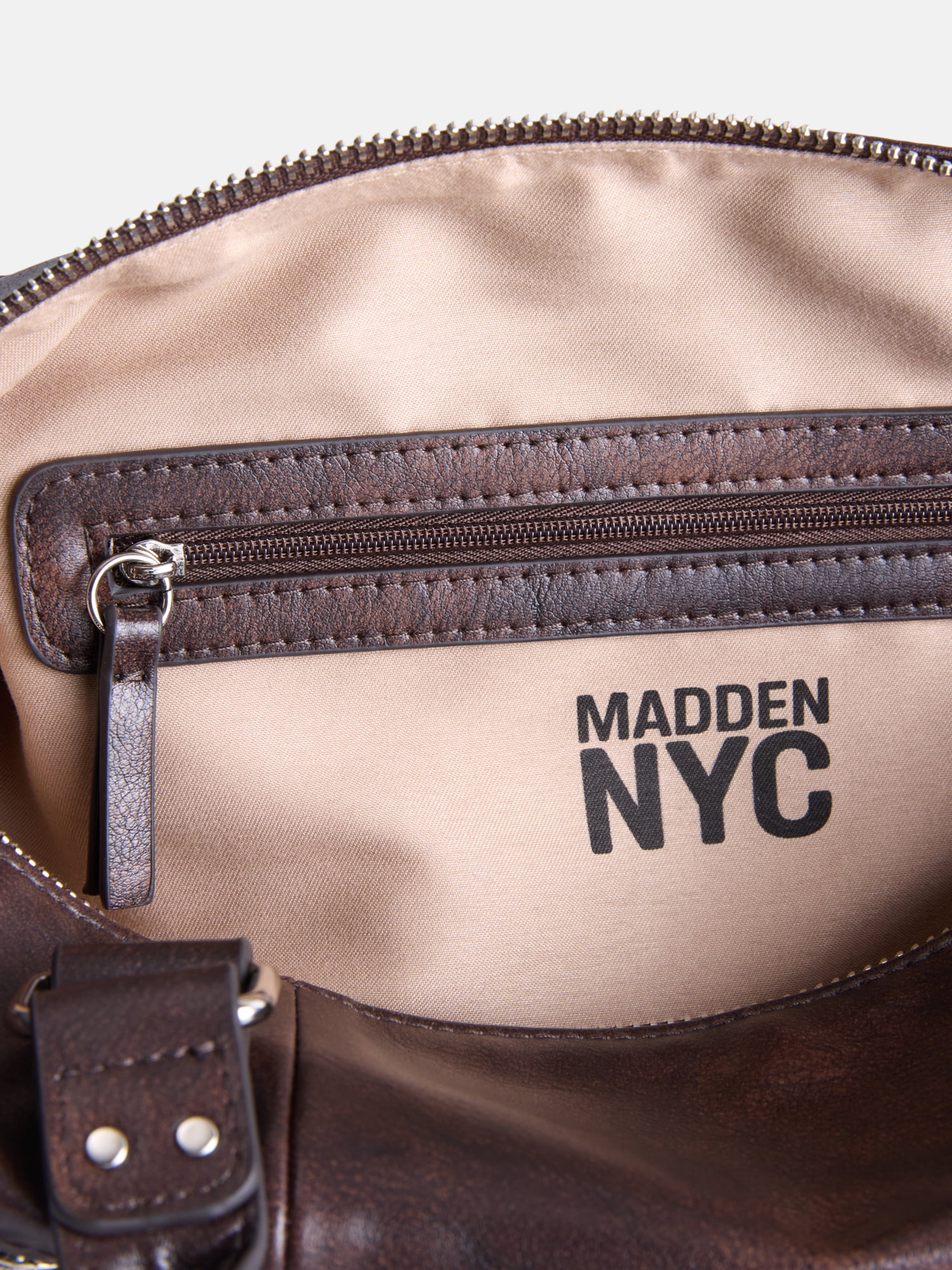 Madden NYC Women's Medium Satchel Handbag, Brown