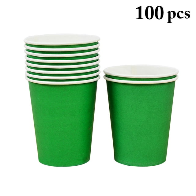 100PCS Paper Cups 9oz Disposable Cups Party Drinking Cups for Water Juice Cooler