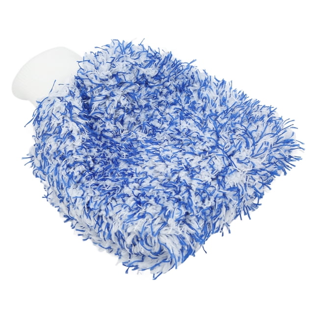 Plush Mitt, Microfiber Car Wash Glove Universal Good Absorbency For Maintenance Blue