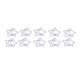 thumbnail image 4 of 100 clips de papel con forma de estrella de cinco puntas, color morado, resistentes, portátiles para clasificación de archivos de notas de oficina, 4 of 12