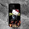 thumbnail image 1 of S-sanrios Kittys-funda bonita de gato Hallo para iPhone 11, 12 Mini, 13, 14 Pro, XS Max, X, 8, 7, 6S Plus, SE, XR Fivean LED, 1 of 2