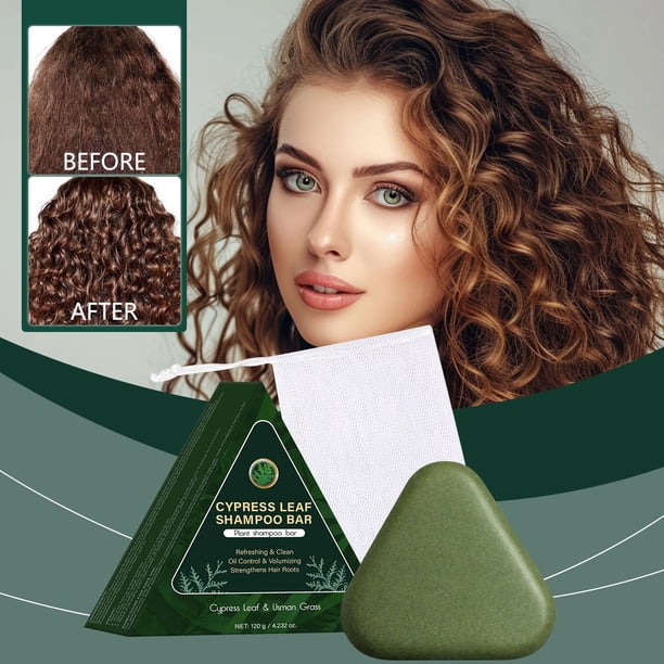 Pisexur Belleza Maquillaje Champú en barra Natural Usman Grass Shampoo Soap - Champús sólidos en barra Limpieza suave Cuidado nutritivo Para un cabello con aspecto saludablpara mujeres y hombres