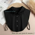 thumbnail image 2 of LoudSung Fake Collar Detachable Half Shirt Blouse Embroidery Crystal False Collar Floral Lace Elegant for Women Girls, 2 of 4