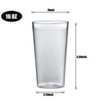 thumbnail image 3 of NOGIS - Paquete de 8 vasos de plástico transparente de 16 oz de grado restaurante, resistentes a roturas, reutilizables, apilables e irrompibles, ideales para cafeterías, fiestas y catering., 3 of 7