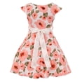 thumbnail image 2 of Big Girl Girls Dress Floral Graduation Summer Birthday Flower Girl Dress USA Peach 14 JKS 2126 BNY Corner, 2 of 4