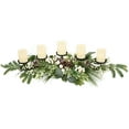 thumbnail image 6 of Northlight Berries and Eucalyptus Artificial Christmas Candle Holder - 42", 6 of 9
