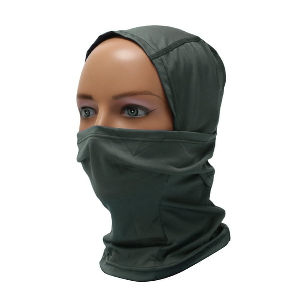Máscara facial completa de poliéster a prueba de viento, de secado rápido, gris oscuro 1 pieza