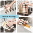 thumbnail image 2 of Yayeee 6 Pack Kitchen Dish Cloths Set for Washing Soft Drying Absorbent Microfiber Towels, Black Tartan, 2 of 9