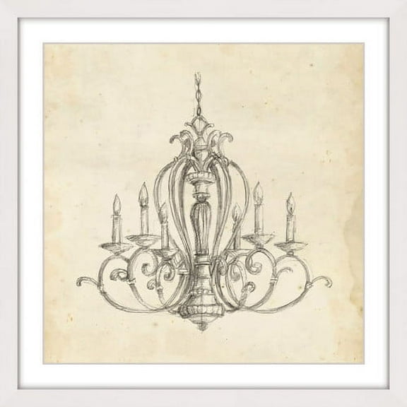 Marmont Hill "Classical Chandelier I" Framed Painting Print