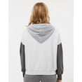 thumbnail image 3 of MV Sport - Women's Sueded Fleece Colorblocked Crop Hooded Sweatshirt - W23716, 3 of 5