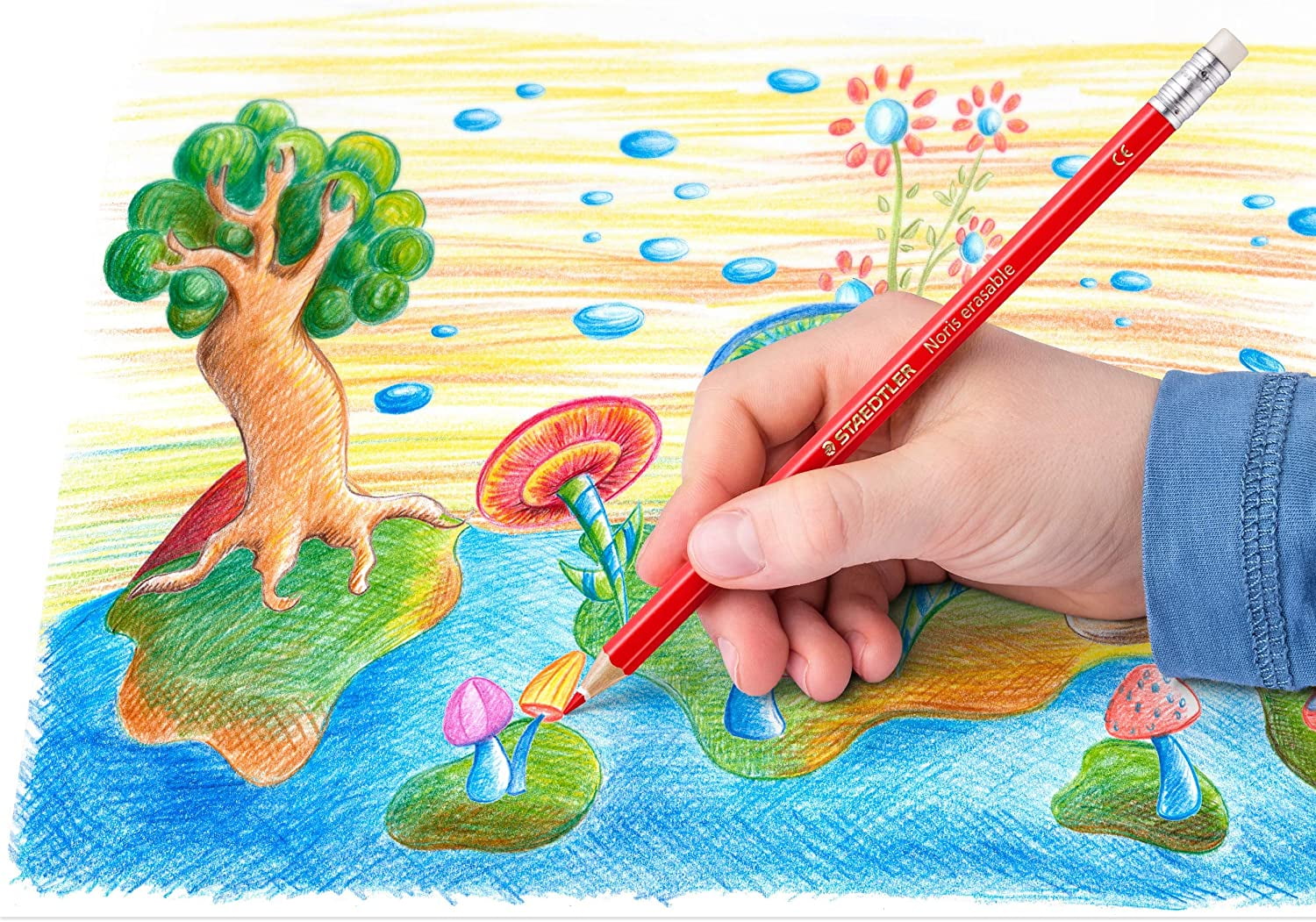 Set pencils 24 color erasable Staedtler Norris Club