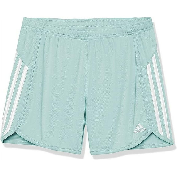 adidas Girls' Elastic Waistband 3 Stripe Mesh Short L (14)
