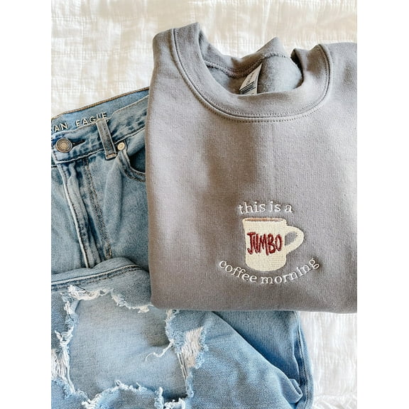 Jumbo Coffee Morning Embroidered Crewneck