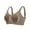 Brown, variant on Women's One-Shoulder Bra with Removable Pads, Solid Color Seamless Wireless Everyday Bra
