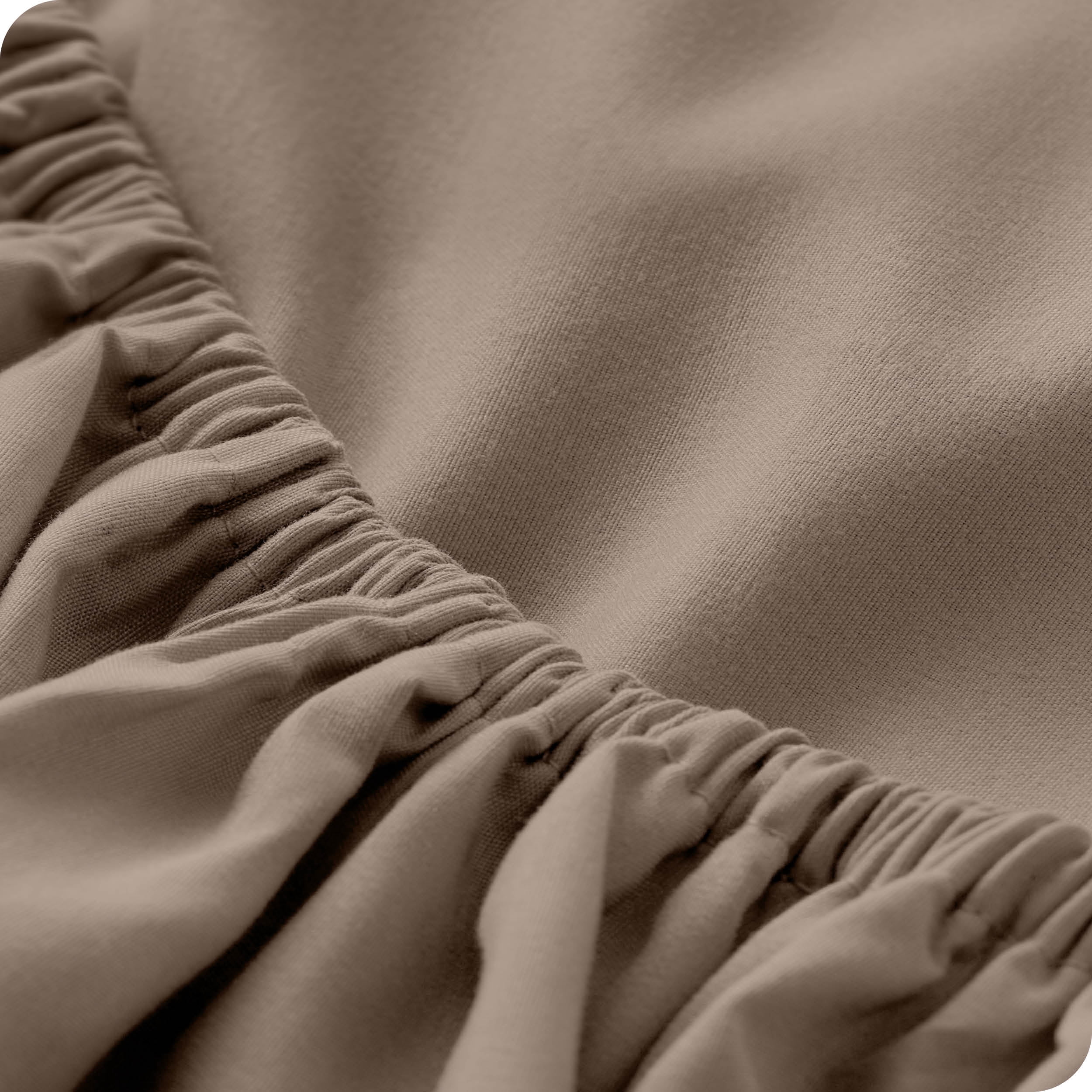 Bare Home Taupe Microfiber Sheet Set, Wrinkle Resistant, Deep Pocket, Full