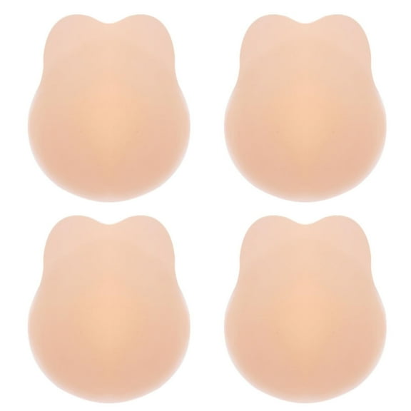 LIUJUAN Seamless Cakes Added Lift Ultra-Thin Sticky Pasties Nipple Covers Silicone Strapless Adhesive Bras Breast Petals Beige