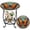 Butterfly B Style, variant on 18" Round Mosaic Side Table, Decorative Ceramic Tile Accent Table for Indoor & Outdoor, Spacious End Table & Coffee Table for Living Room, Patio, Porch, Balcony & Garden (Heavy-Duty Metal Base)