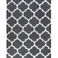 thumbnail image 3 of Jersey Shag Transitional Geometric Gray and White Polypropylene Indoor Area Rug, 5'x8' Rectangle, 3 of 9