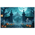thumbnail image 1 of Halloween Theme Decorative Banner Spooky Atmosphere Jack o Lanterns Gate Design for Outdoor Decorating Holiday Party Night, 1 of 5