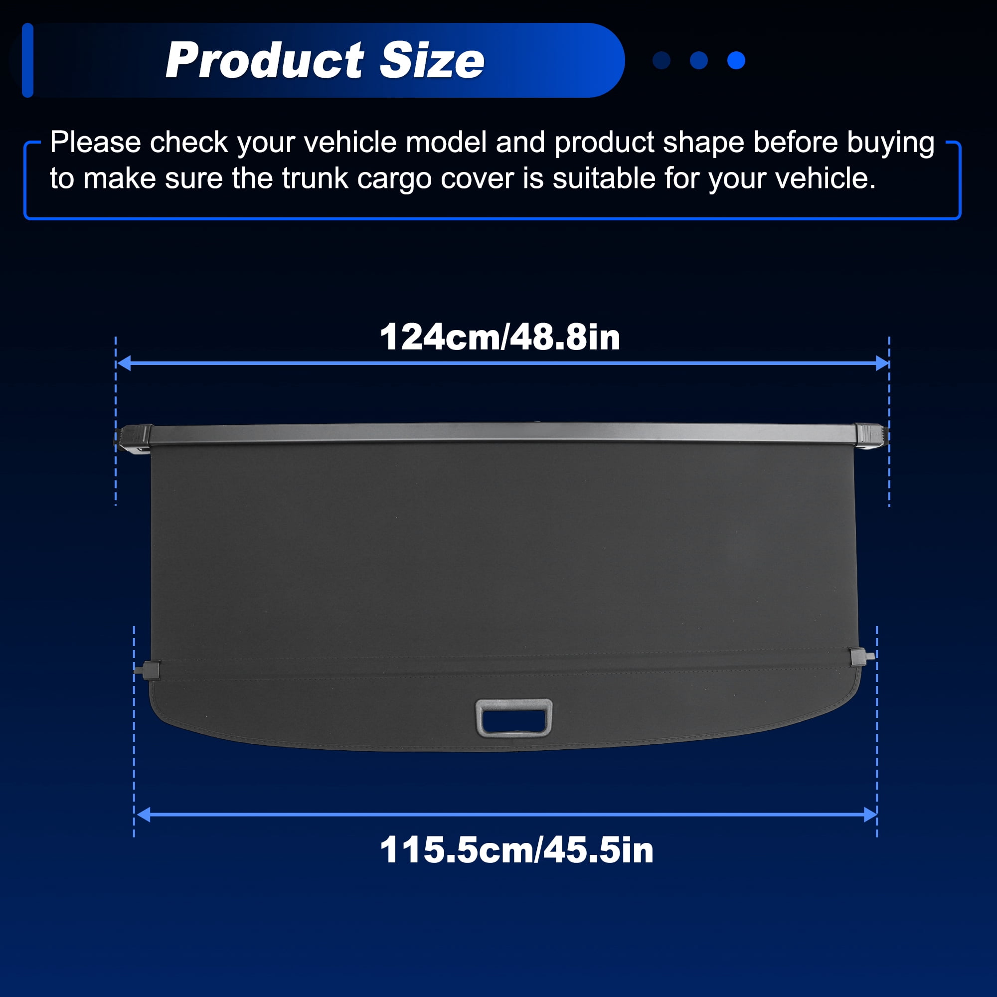 Unique Bargains Cargo Cover for Nissan Murano 2025 2026 Trunk Cover Retractable Shade