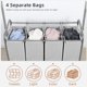 thumbnail image 5 of Clasificador de ropa con barra colgante portátil extraíble para ropa sucia con ruedas resistentes y bolsas extraíbles organizador de cesta de lavander, 5 of 8