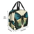 thumbnail image 2 of Picia Blue Black Butterfly Art Printed Lunch box Lunch bag for Men Women Large Capacity Lunchbox Reusable Lunch Bags Insulated Lunch Bag Lunch Box Cooler, 2 of 6