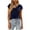 *Navy, variant on ClodeEU Womens's Solid Summer Short Sleeve Cowl Neck T-Shirt Black,Womens Plus XXL