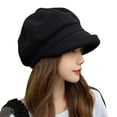 thumbnail image 2 of Sales Today Under $5 Black Beret Hat GIJNRIUIUA Women Newsboy Cap Visor Beret Hats Soft Panels Cabbie Hat Cap for Women Girls Newsboy Flat Cap, 2 of 7
